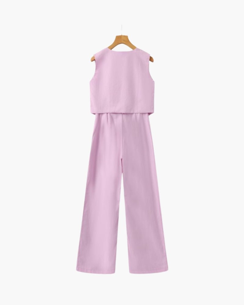 Classy Lady - Linen Two - piece Set - SANVELIER SHOP