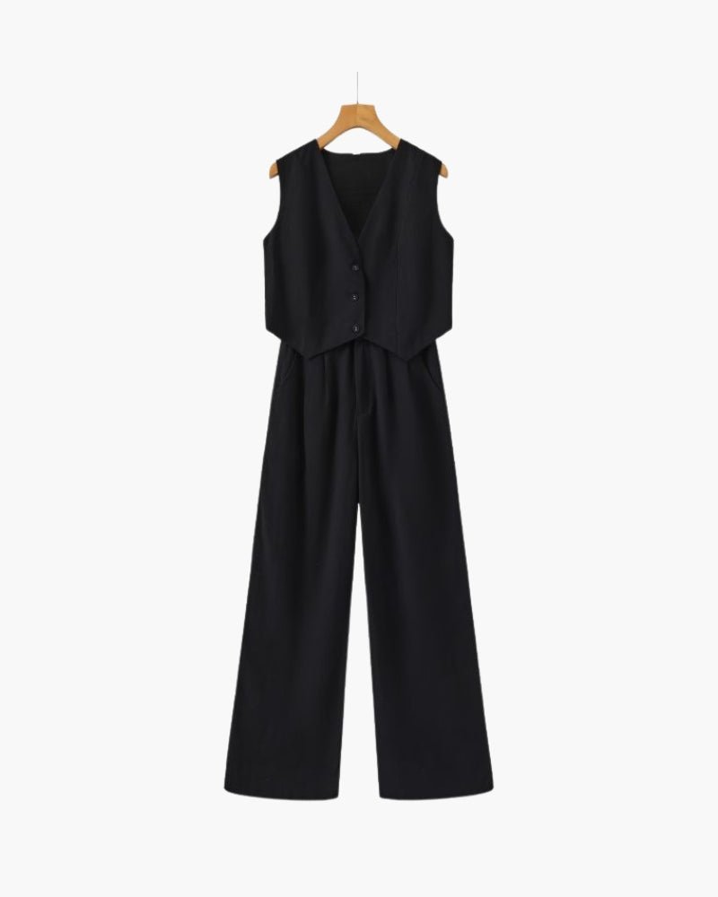 Classy Lady - Linen Two - piece Set - SANVELIER SHOP