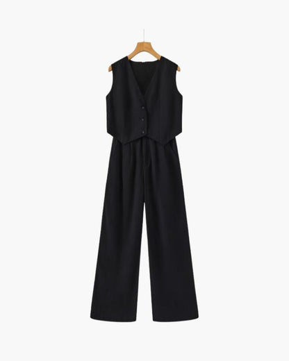 Classy Lady - Linen Two - piece Set - SANVELIER SHOP