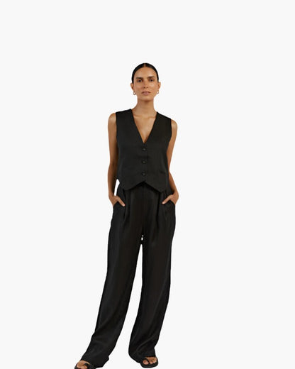 Classy Lady - Linen Two - piece Set - SANVELIER SHOP