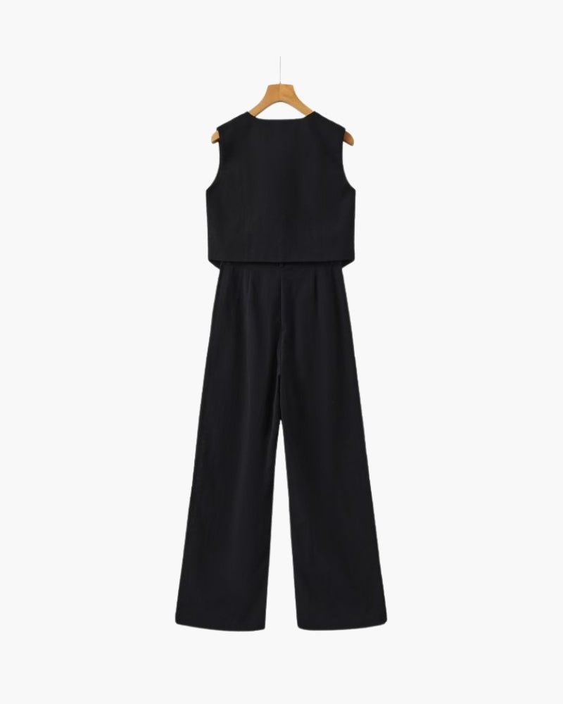 Classy Lady - Linen Two - piece Set - SANVELIER SHOP