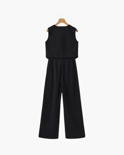 Classy Lady - Linen Two - piece Set - SANVELIER SHOP